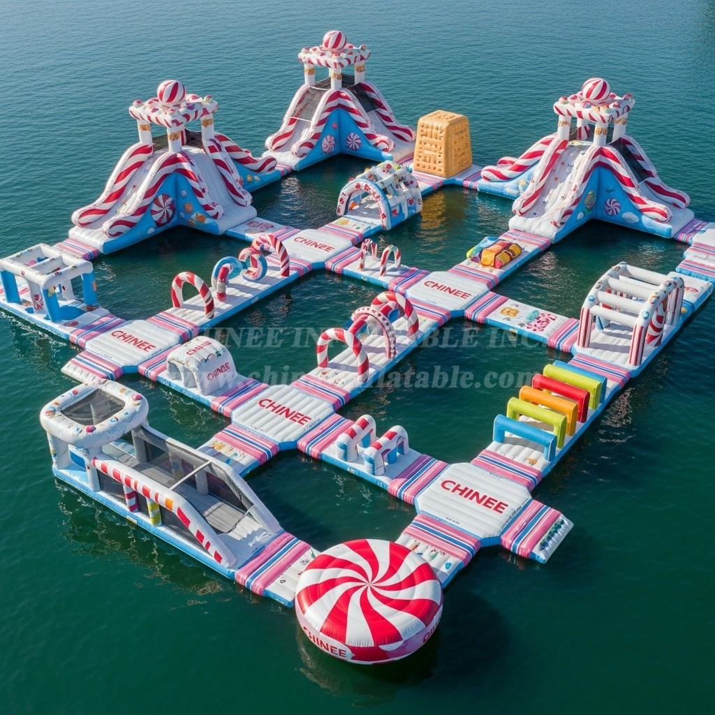 S415 Candy Theme Inflatable Water Park