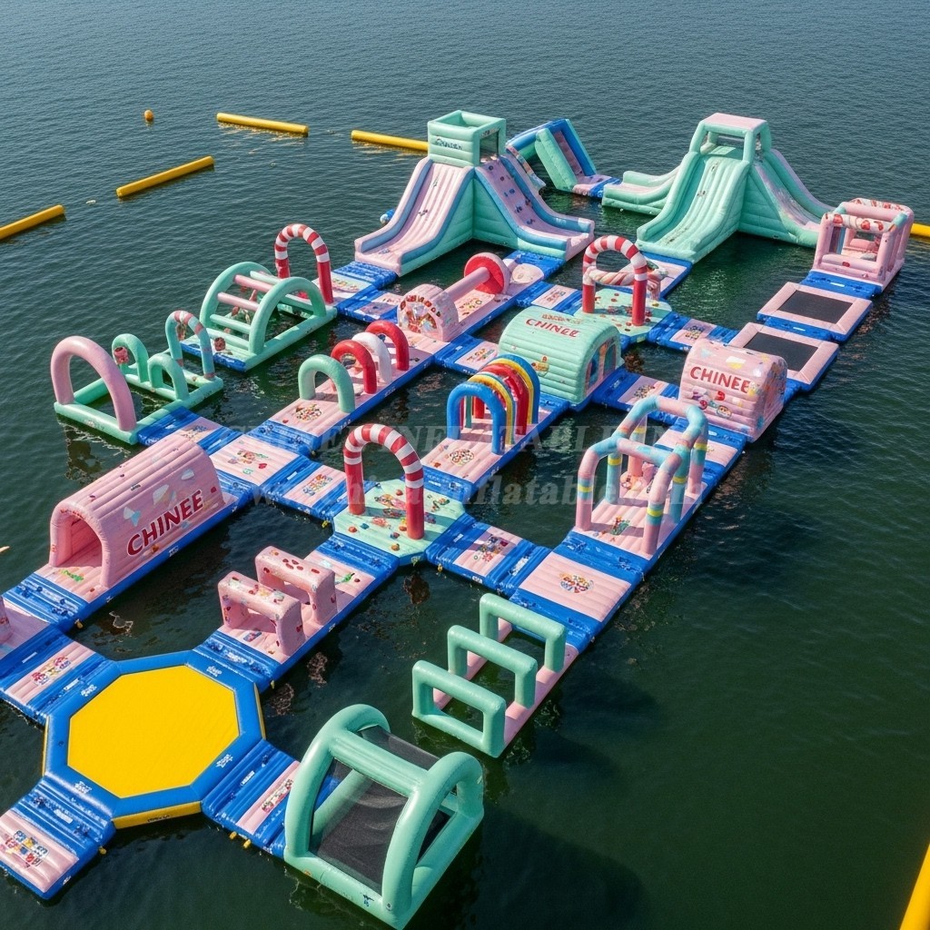 S417 Candy Theme Inflatable Water Park