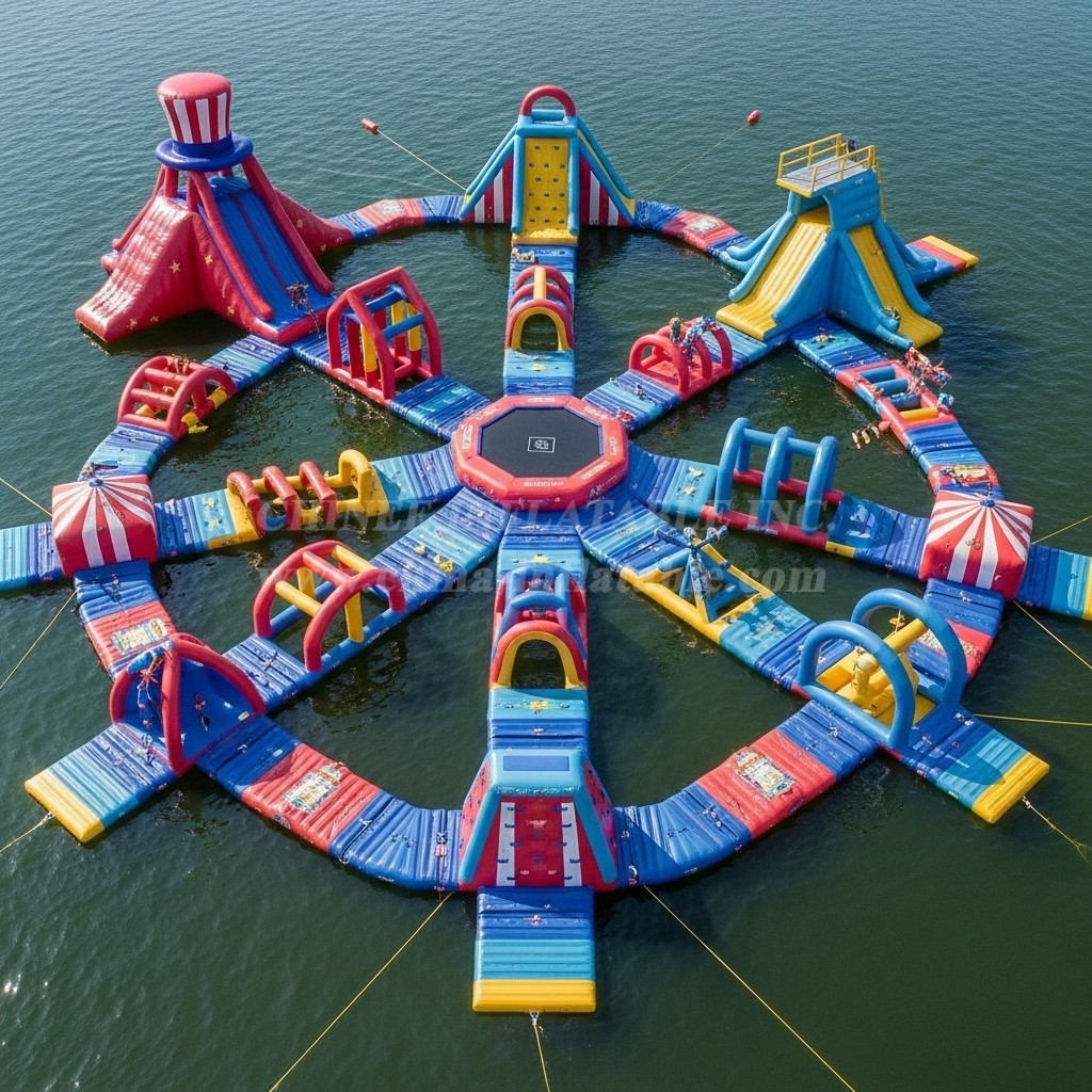 S423 Circus Theme Inflatable Water Park