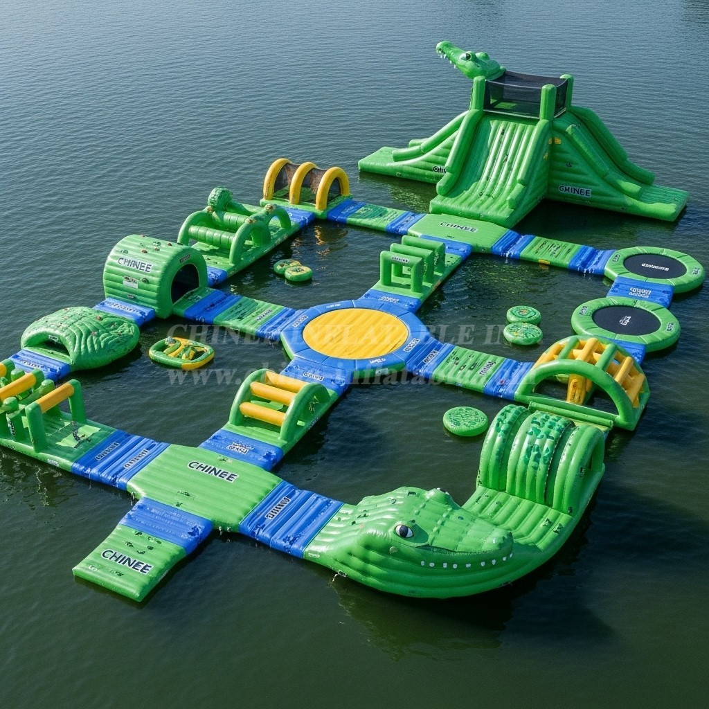 S427 Crocodile Theme Inflatable Water Park