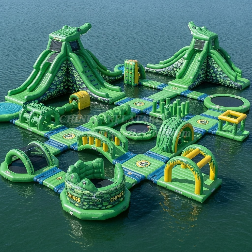 S428 Crocodile Theme Inflatable Water Park