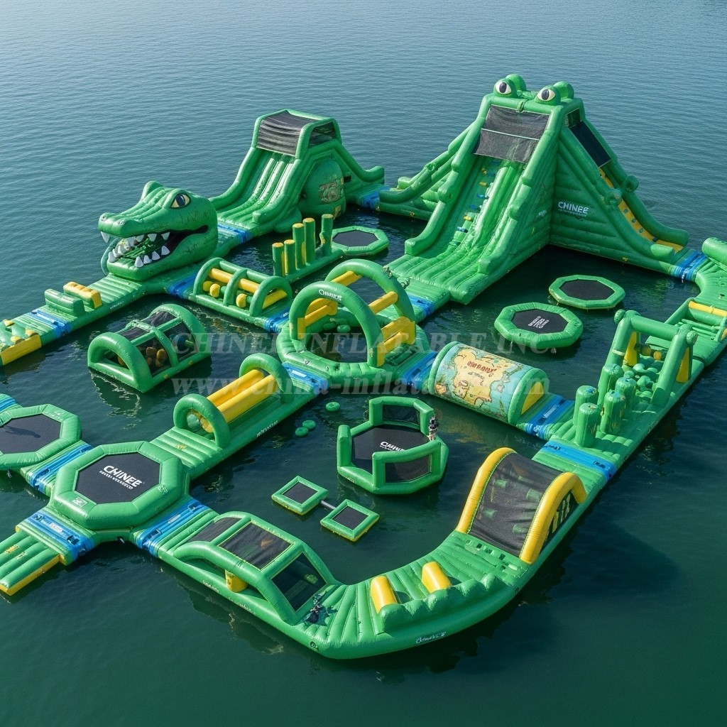 S429 Crocodile Theme Inflatable Water Park