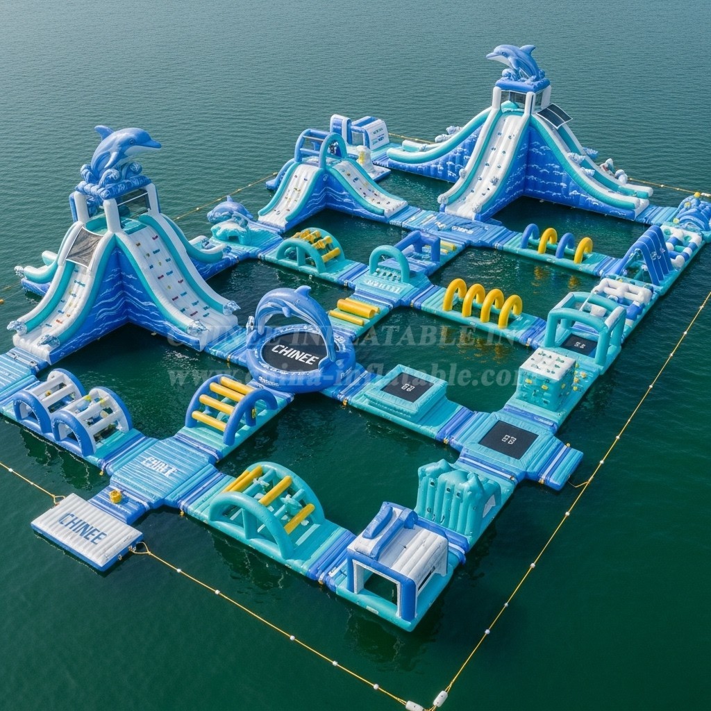 S438 Dolphin Theme Inflatable Water Park
