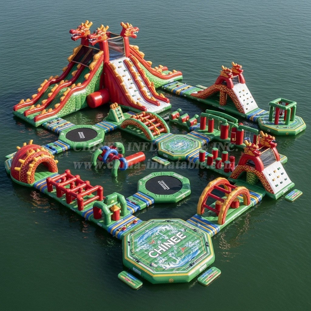 S442 Dragon Theme Inflatable Water Park
