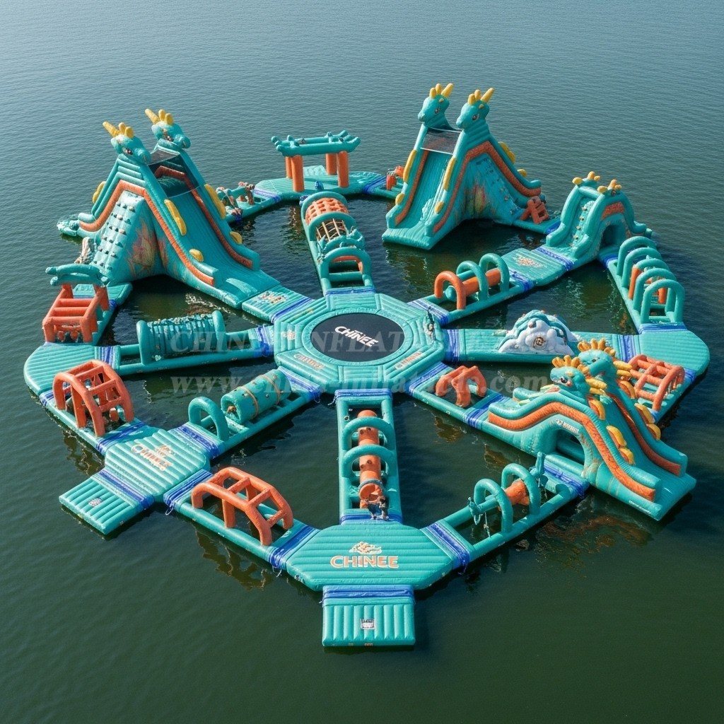 S444 Dragon Theme Inflatable Water Park