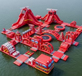 S459 Firetruck Theme Inflatable Water Park