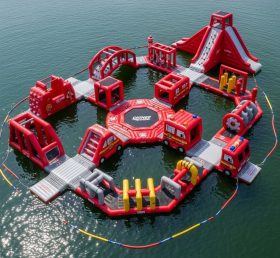 S464 Firetruck Theme Inflatable Water Park
