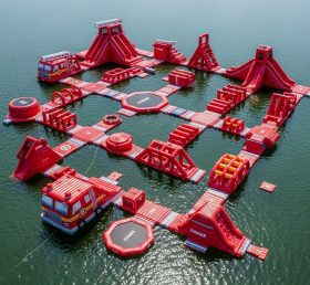 S465 Firetruck Theme Inflatable Water Park