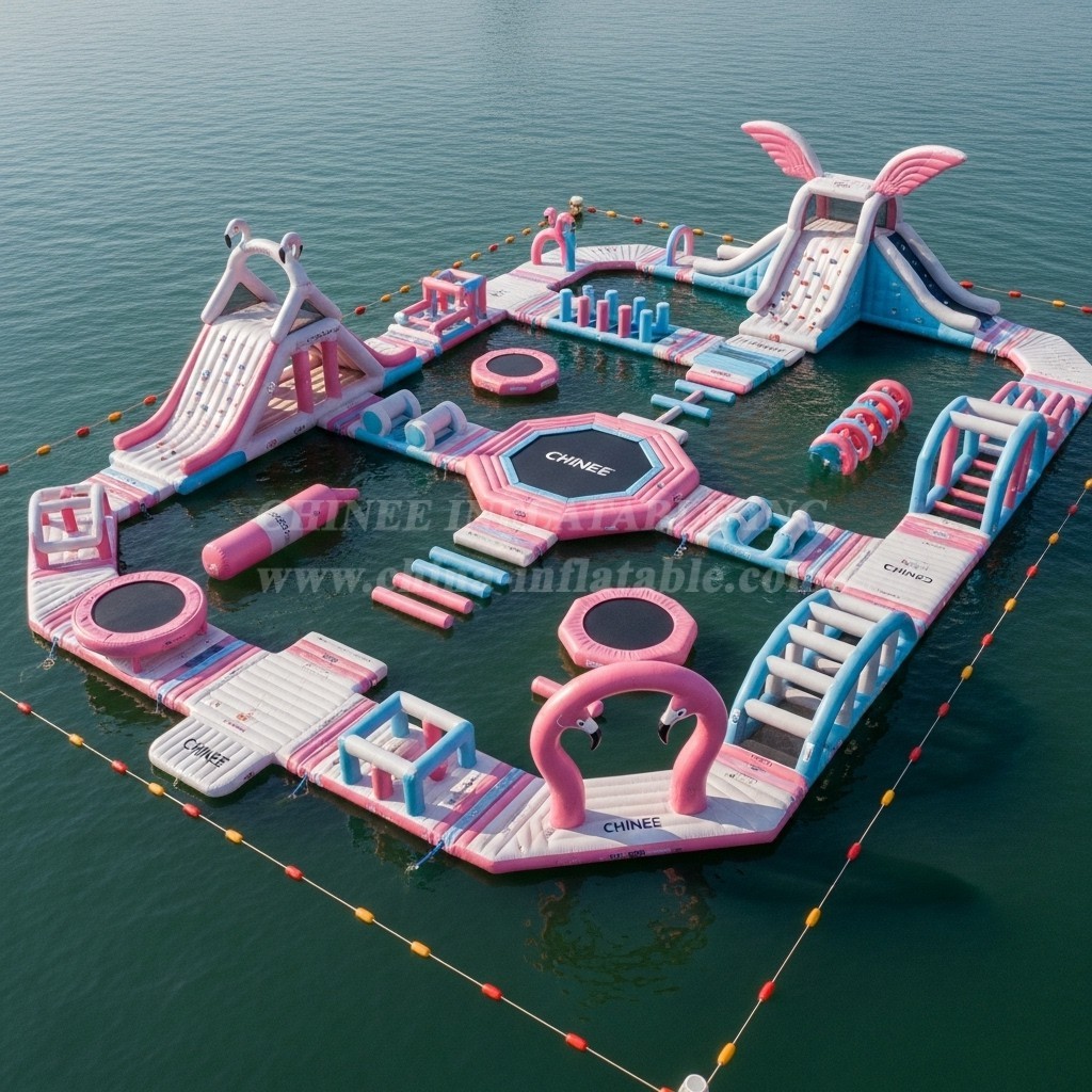 S471 Flamingo Theme Inflatable Water Park