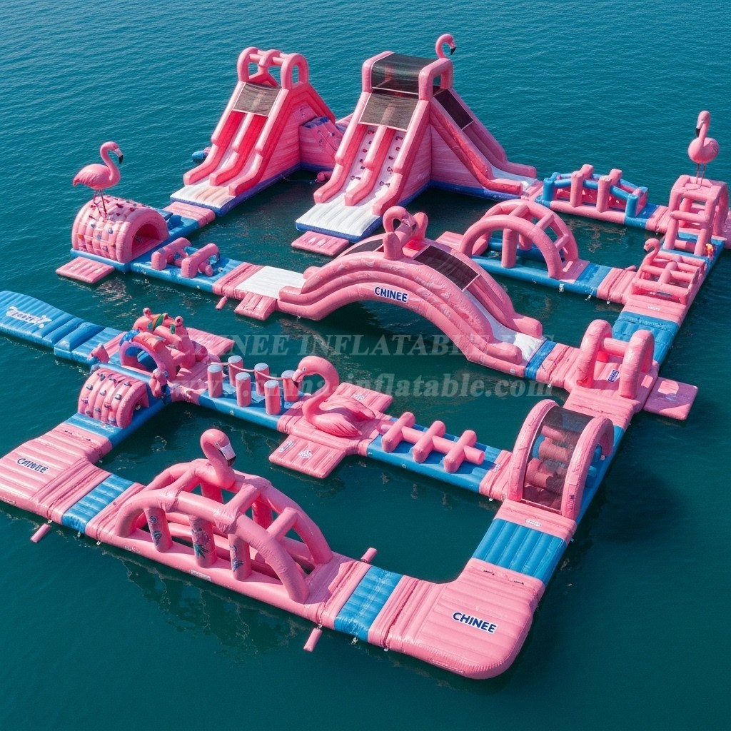 S476 Flamingo Theme Inflatable Water Park