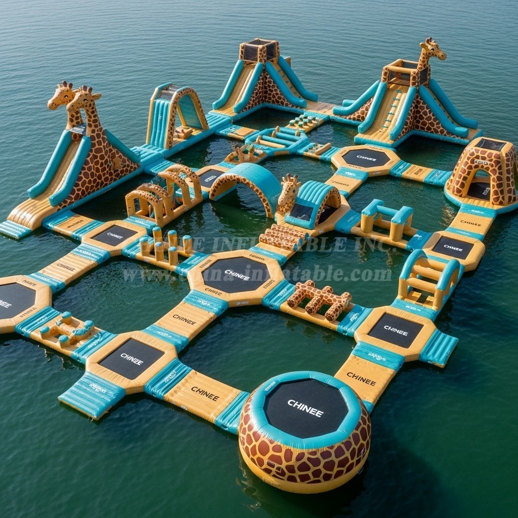 S479 Giraffe Theme Inflatable Water Park