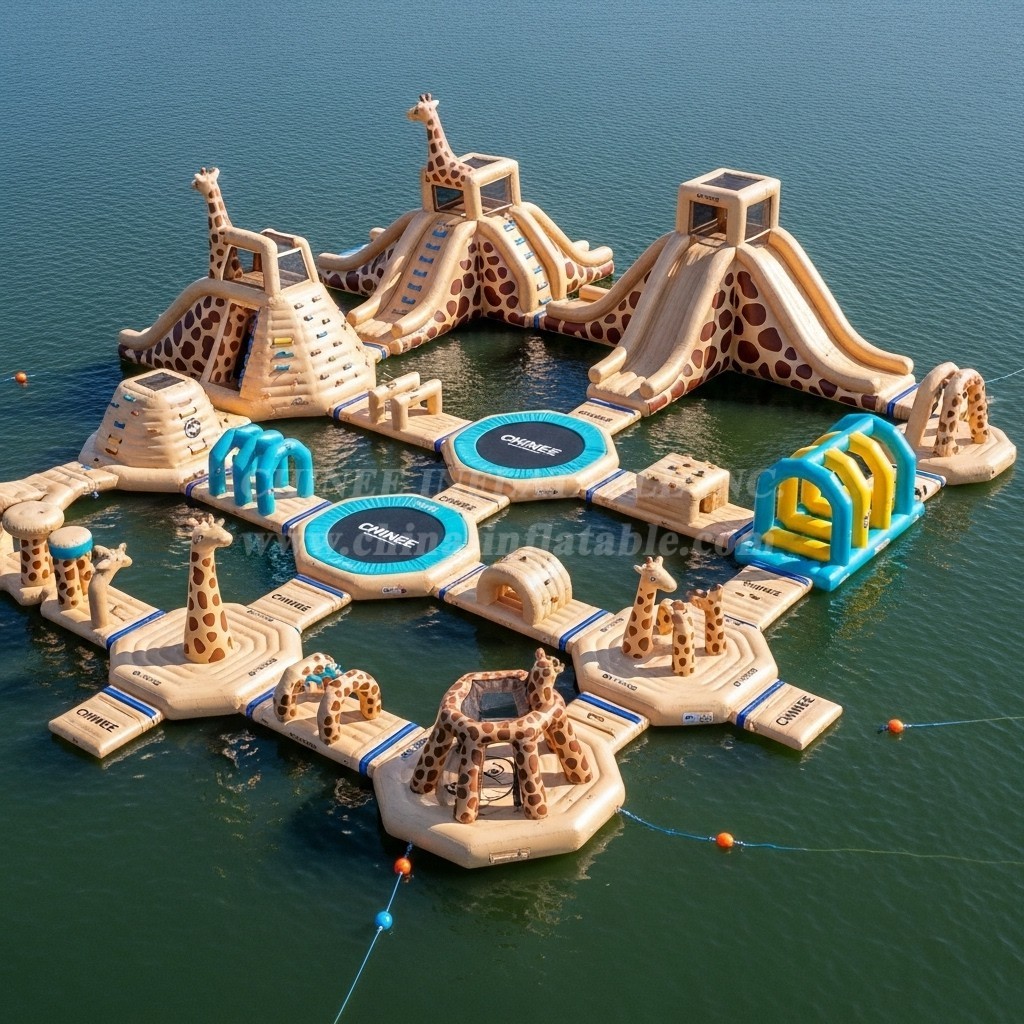 S485 Giraffe Theme Inflatable Water Park