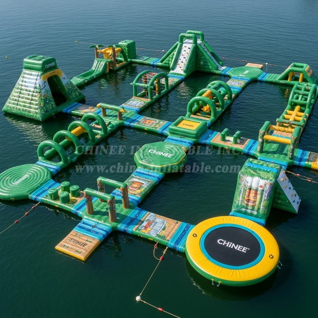 S486 Jungle Theme Inflatable Water Park