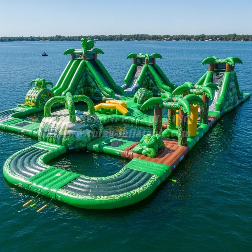 S487 Jungle Theme Inflatable Water Park