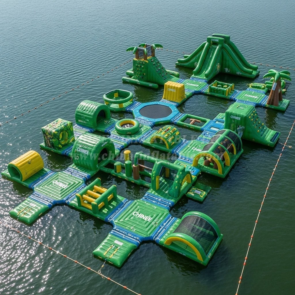 S491 Jungle Theme Inflatable Water Park