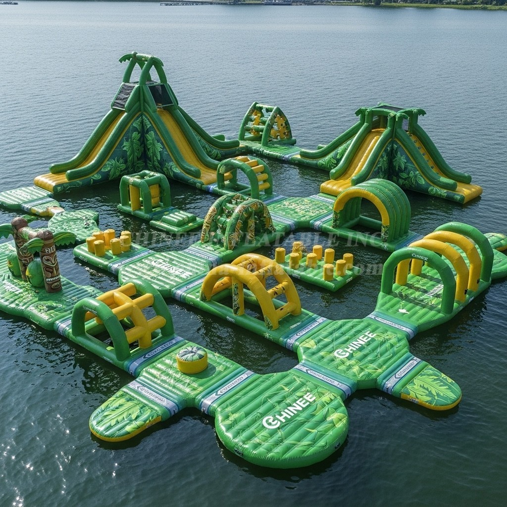 S493 Jungle Theme Inflatable Water Park