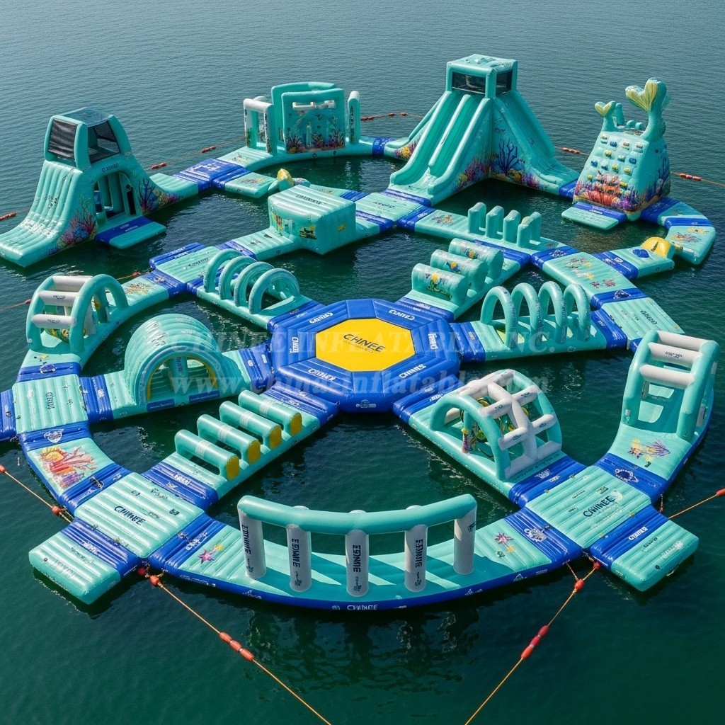 S495 Mermaid Theme Inflatable Water Park