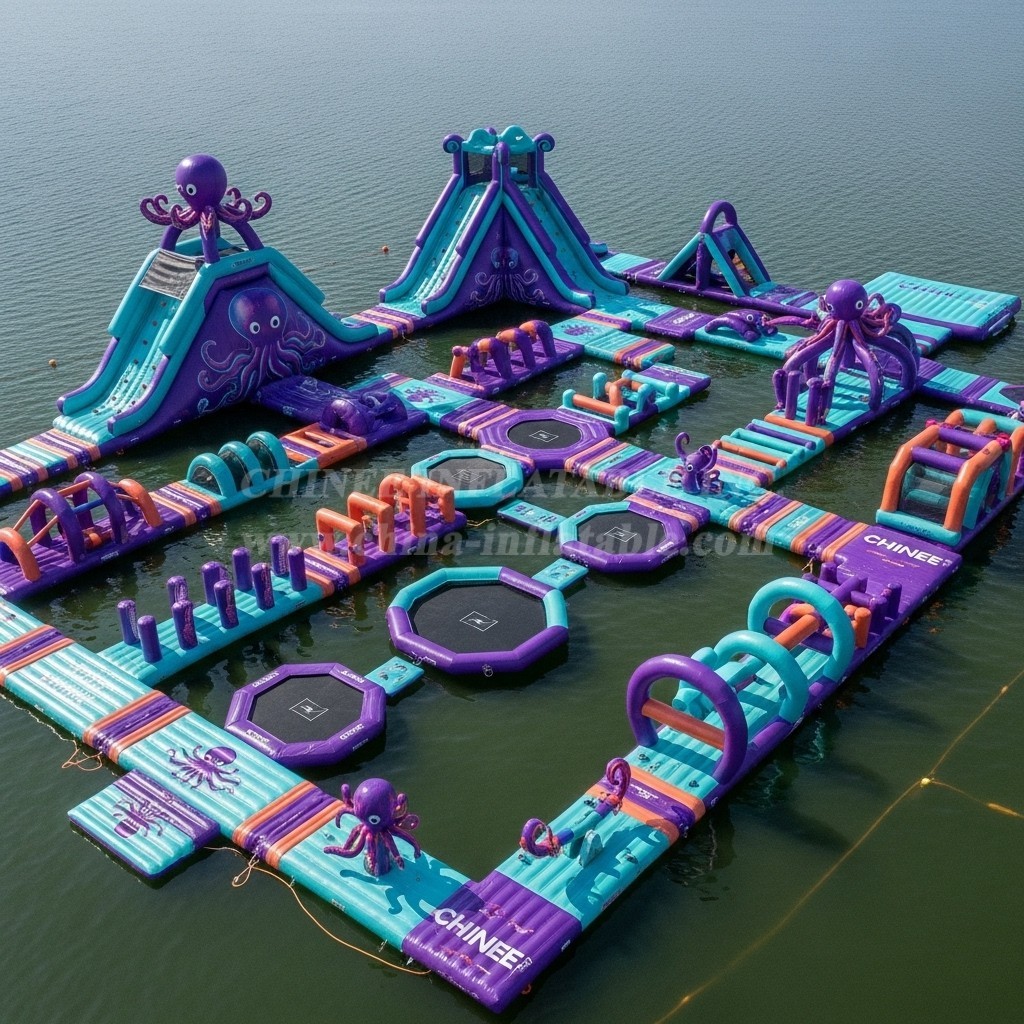 S525 Octopus Theme Inflatable Water Park