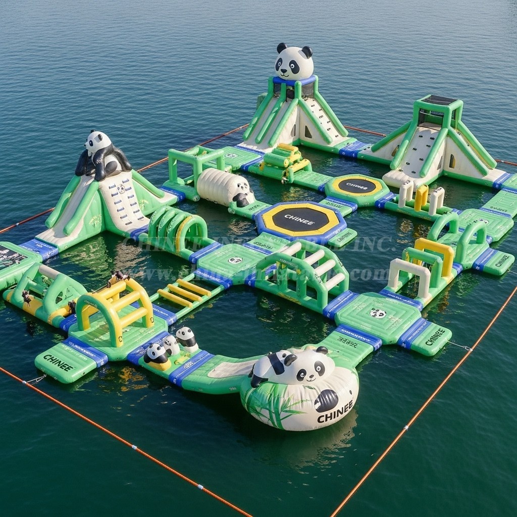 S535 Panda Theme Inflatable Water Park