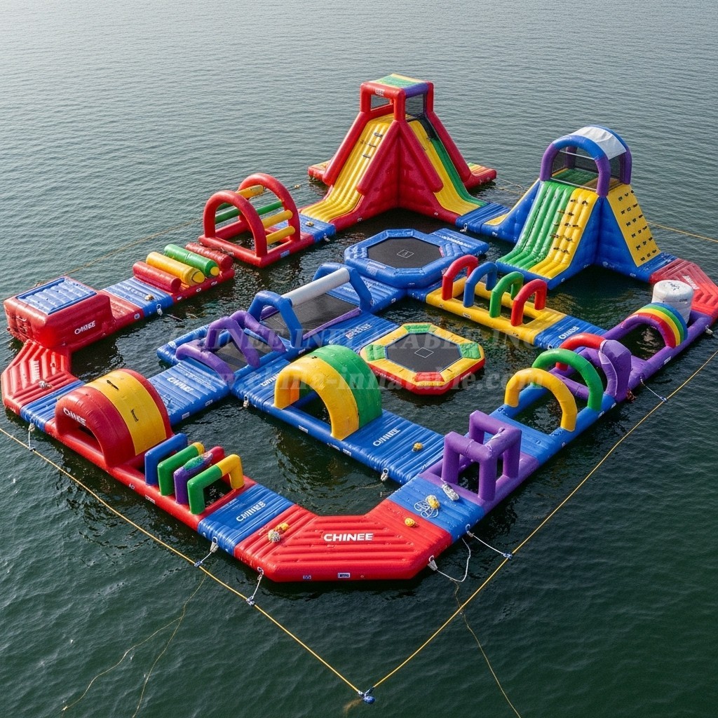 S539 Rainbow Theme Inflatable Water Park