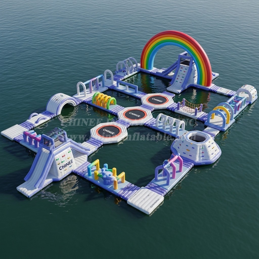 S540 Rainbow Theme Inflatable Water Park