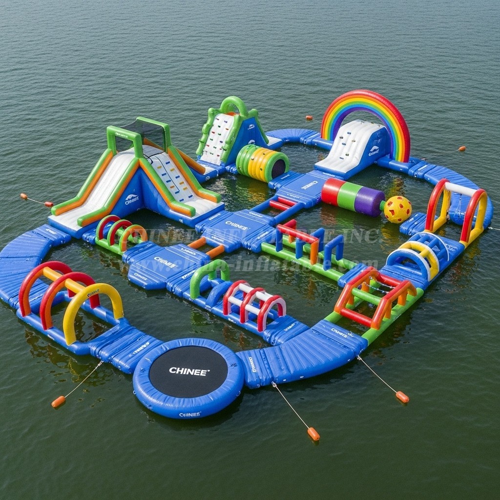 S543 Rainbow Theme Inflatable Water Park