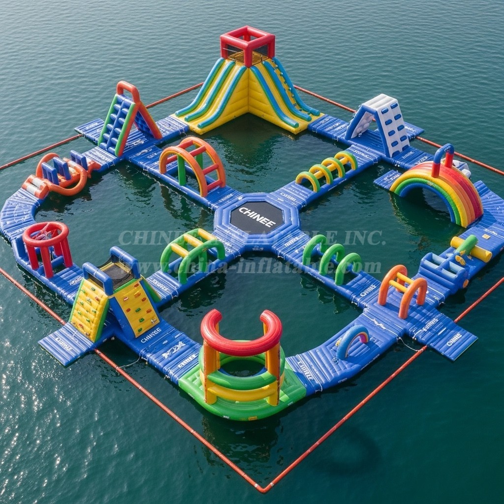 S544 Rainbow Theme Inflatable Water Park