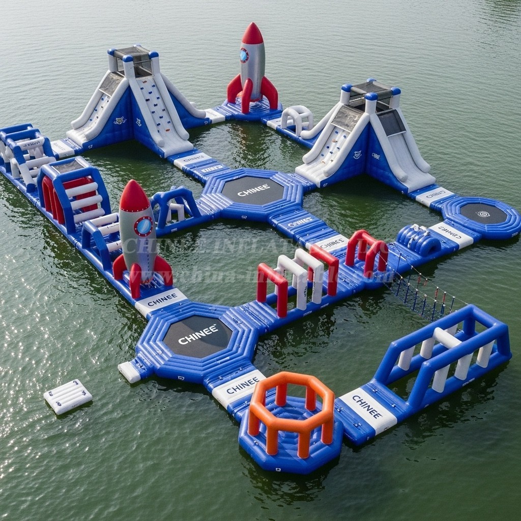 S545 Rocket Theme Inflatable Water Park