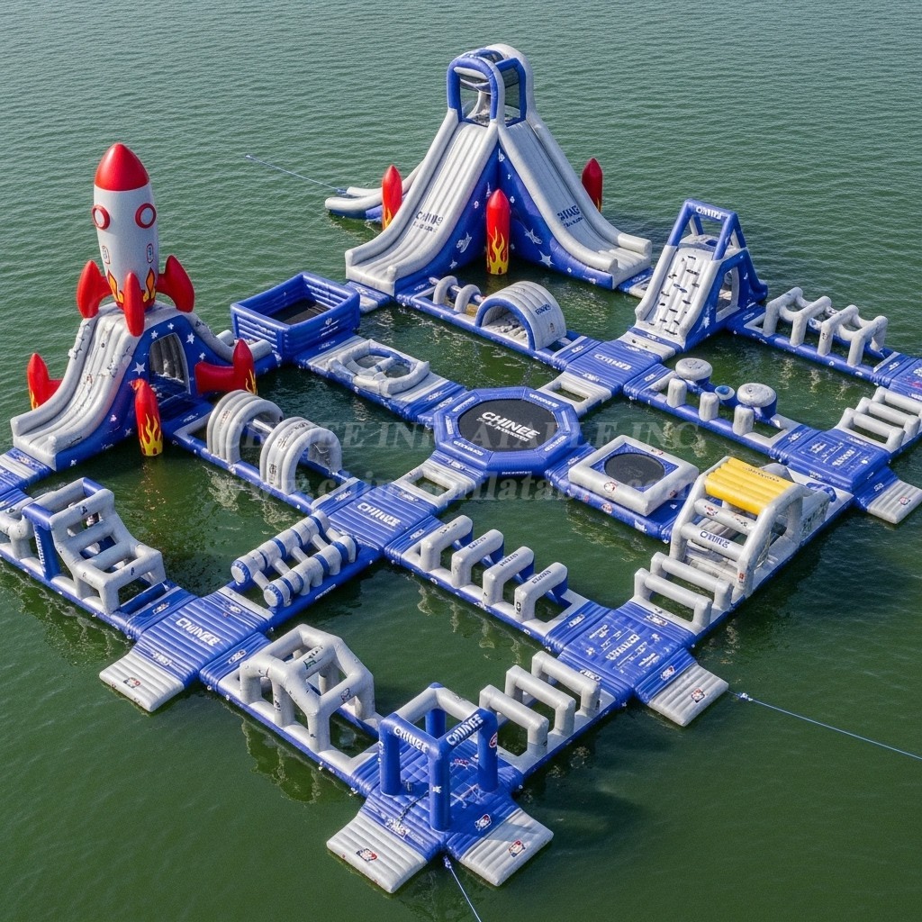 S547 Rocket Theme Inflatable Water Park