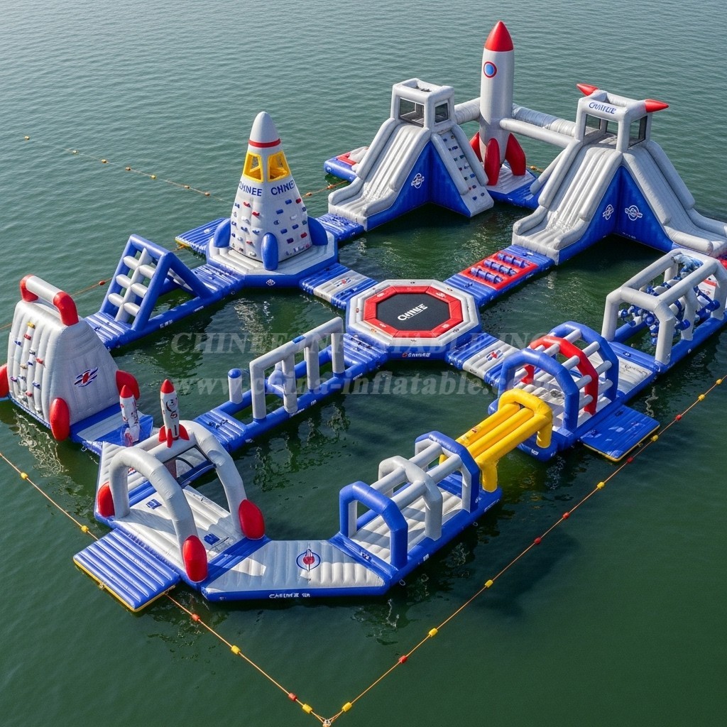 S549 Rocket Theme Inflatable Water Park