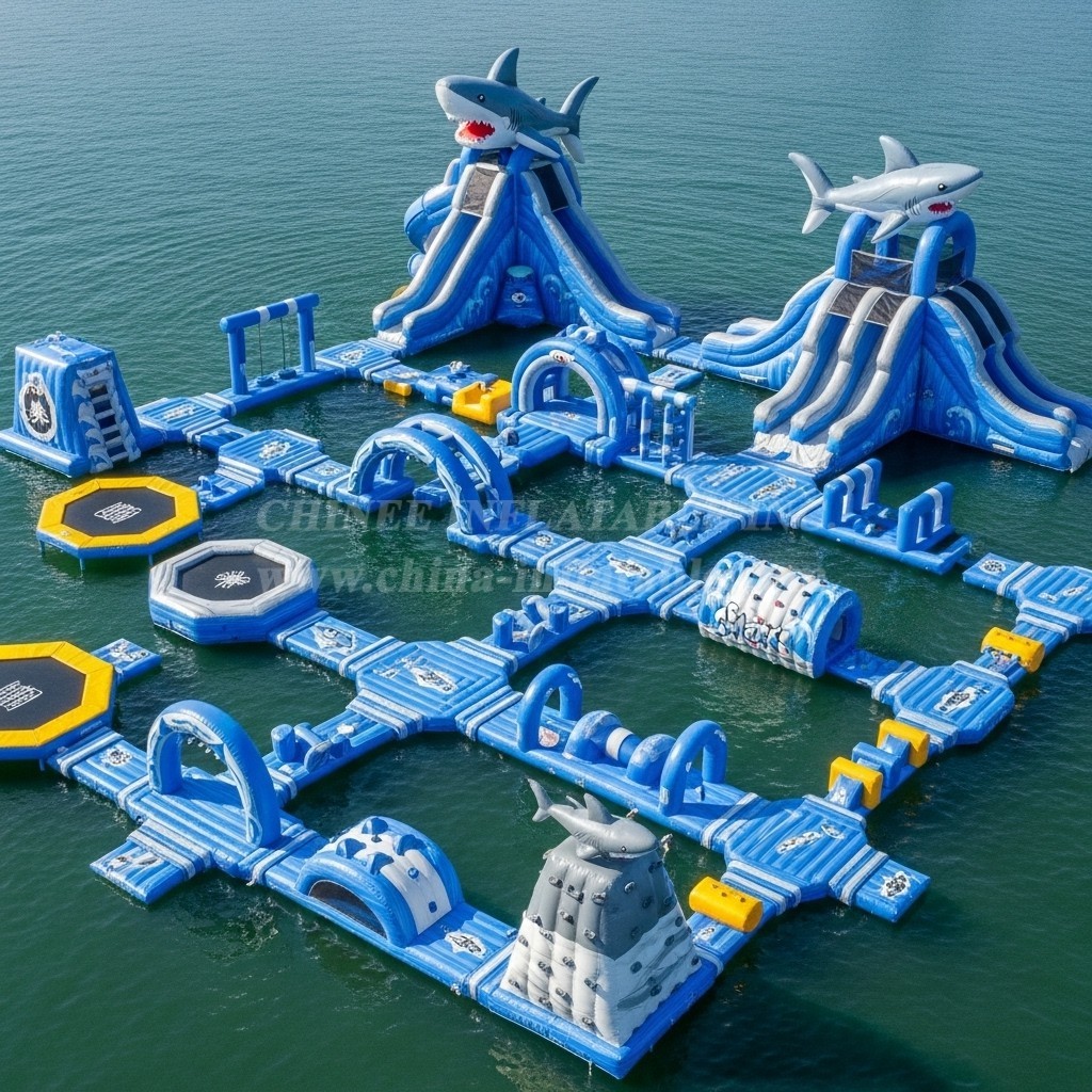 S553 Shark Theme Inflatable Water Park