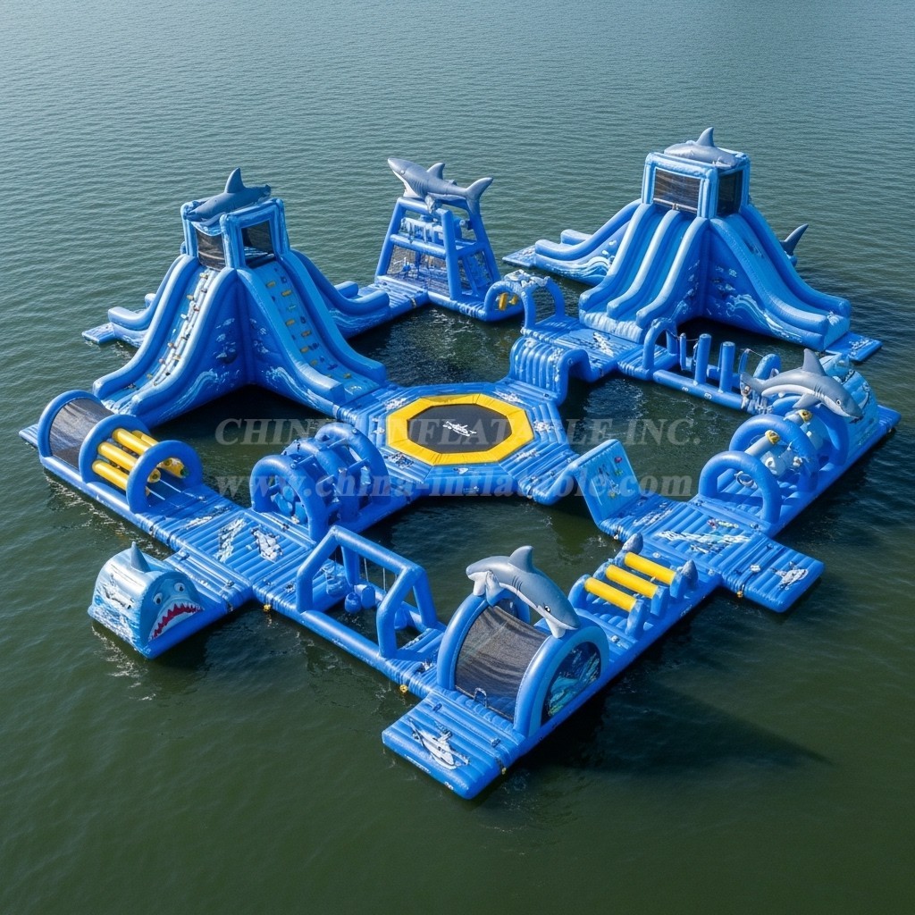 S556 Shark Theme Inflatable Water Park