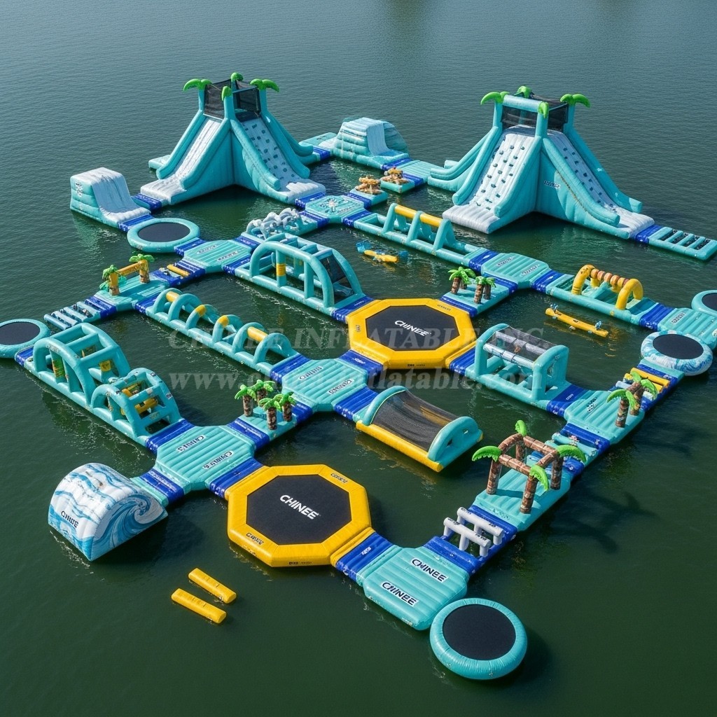 S569 Tropical Theme Inflatable Water Park