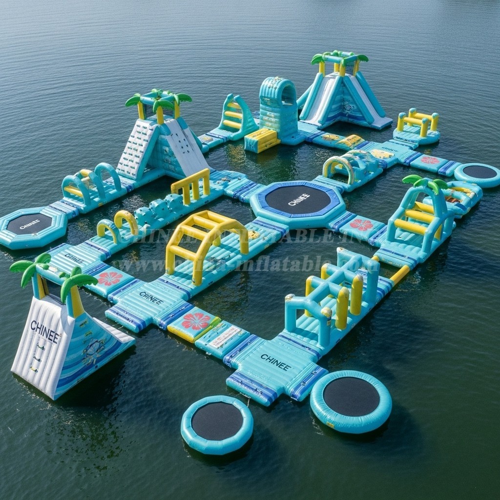 S572 Tropical Theme Inflatable Water Park
