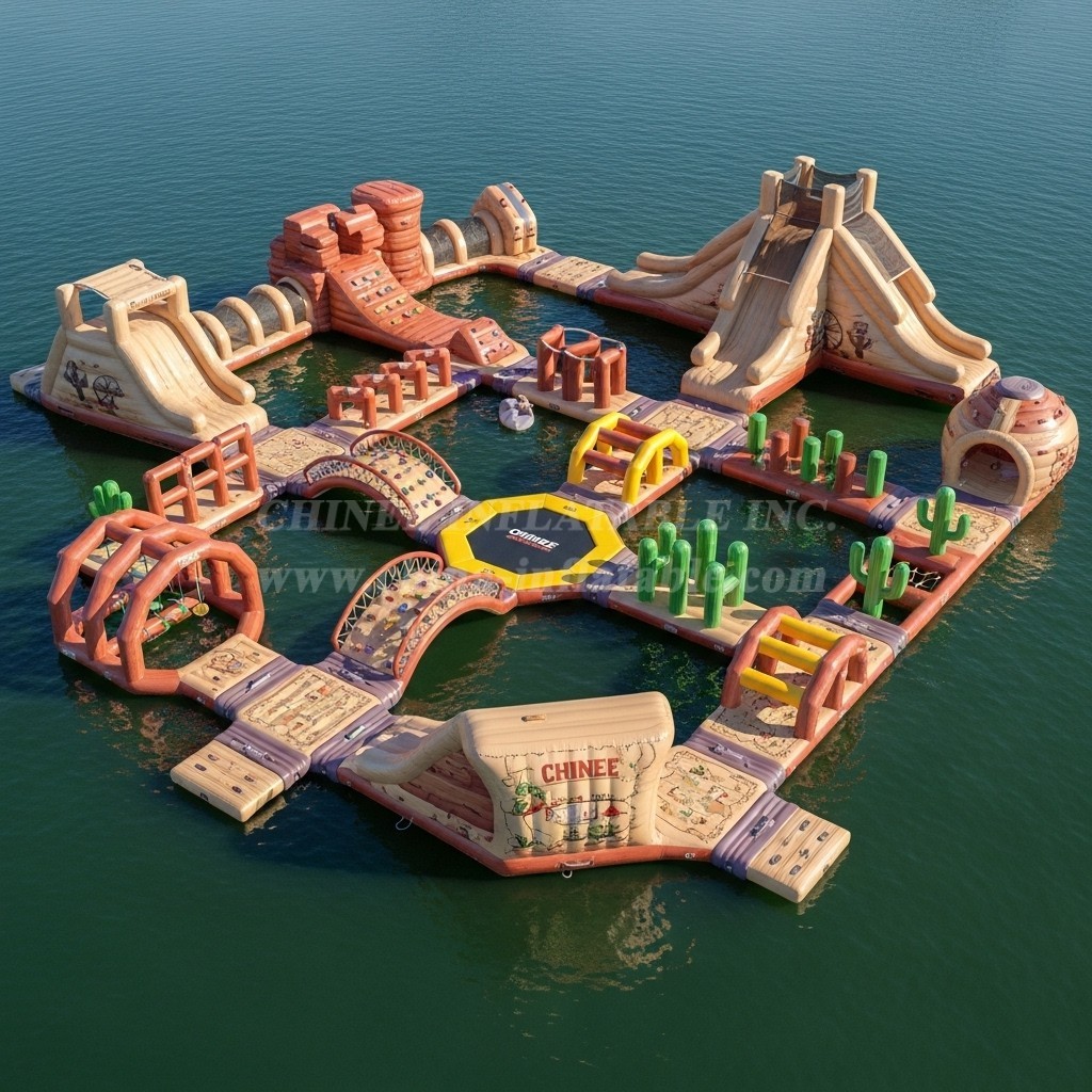 S590 Wild West Theme Inflatable Water Park