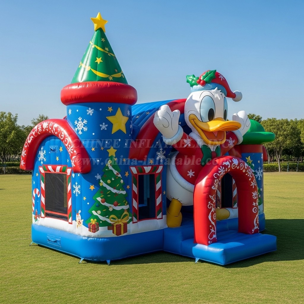 T2-8586 Donald Duck Christmas Inflatable Bouncer