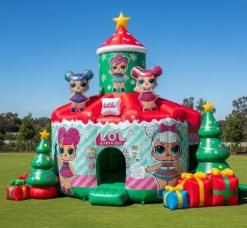 T2-8590 L.O.L. Surprise Christmas Theme Inflatable Bouncer