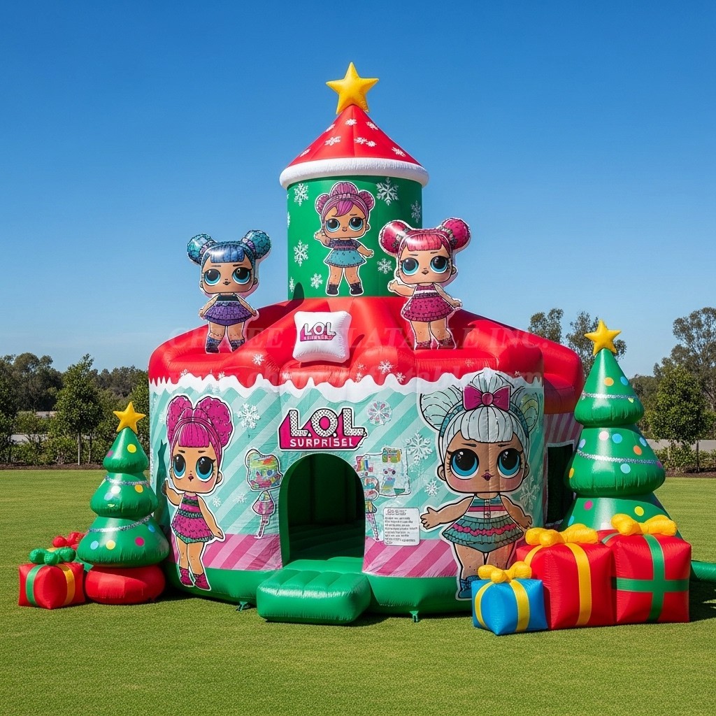 T2-8590 L.O.L. Surprise Christmas Theme Inflatable Bouncer