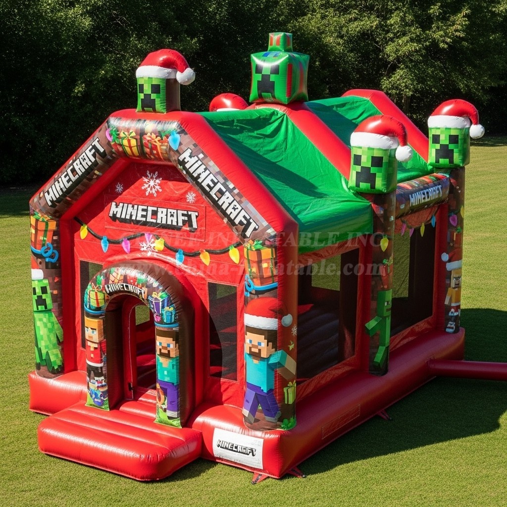T2-8593 Minecraft Theme Inflatable Bouncer
