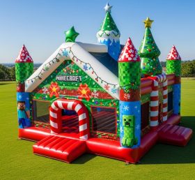 T2-8594 Minecraft Christmas Theme Inflatable Castles