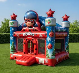 T2-8605 Miraculous Ladybug Christmas Inflatable Bouncer