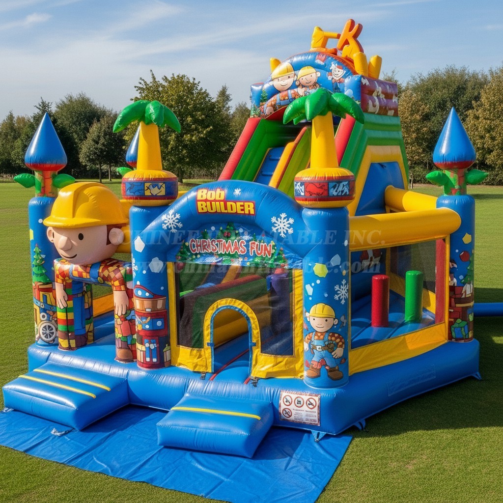 T2-8608 Bob the Builder Inflatable Combo