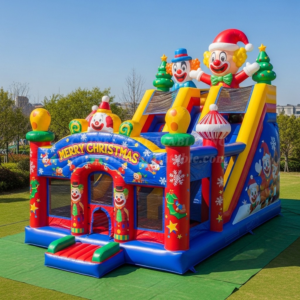 T2-8616 Christmas Clown Inflatable Combo