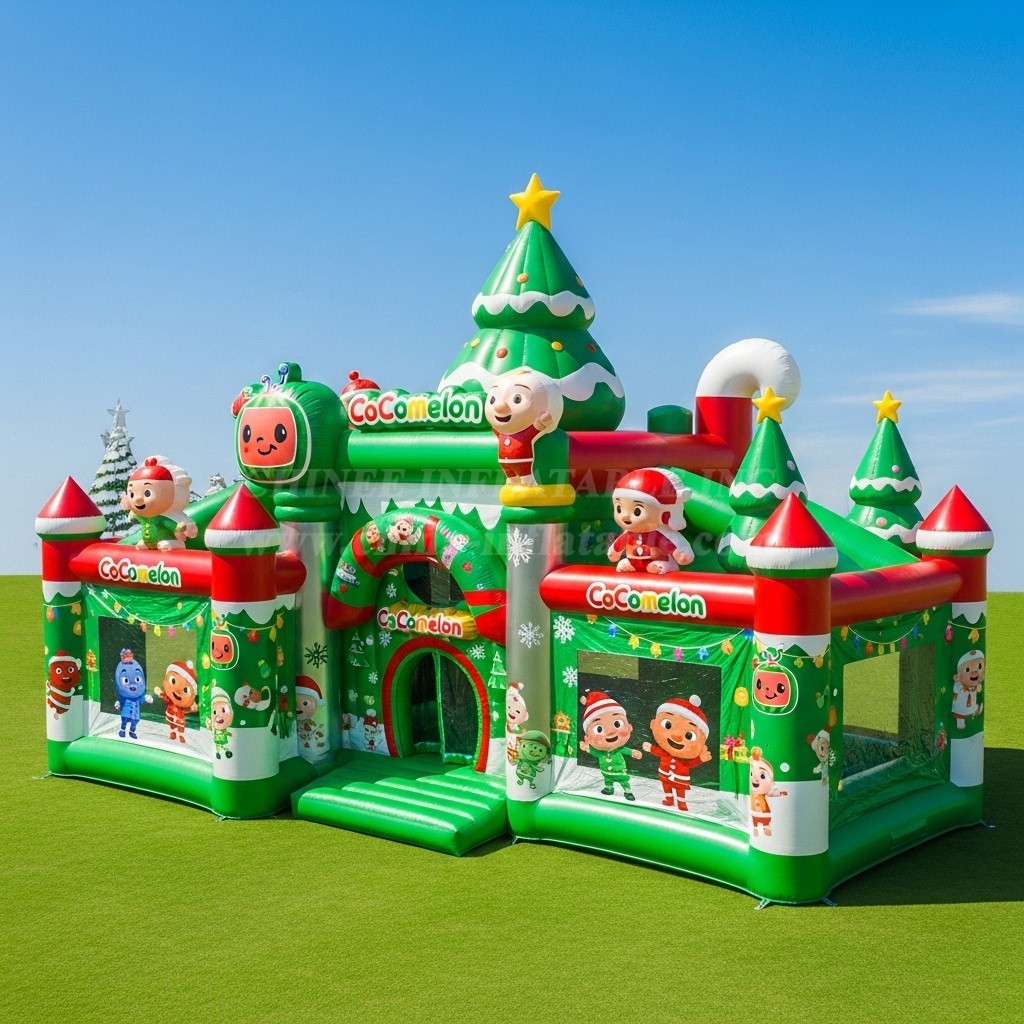 T2-8617 CoComelon Christmas Inflatable Bouncer