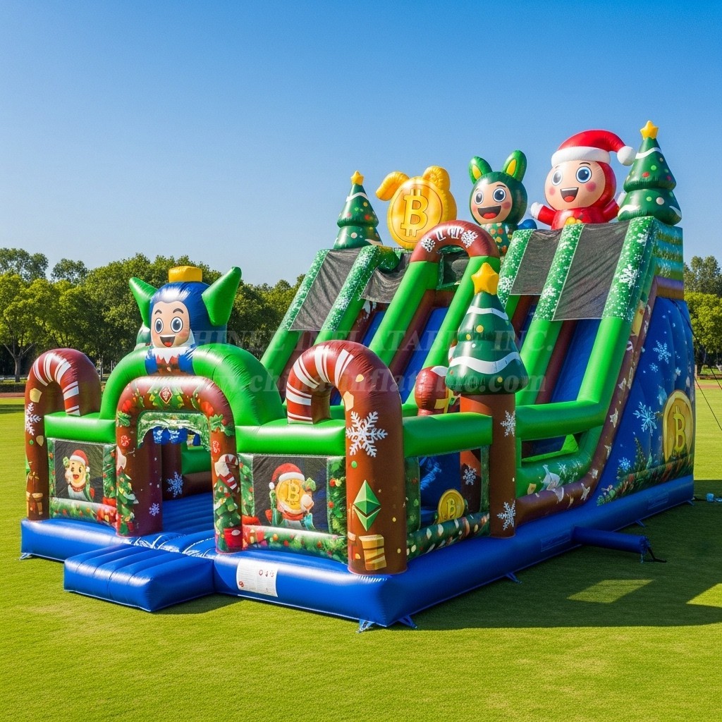 T2-8619 Christmas Cryptocurrency Theme Inflatable Combos
