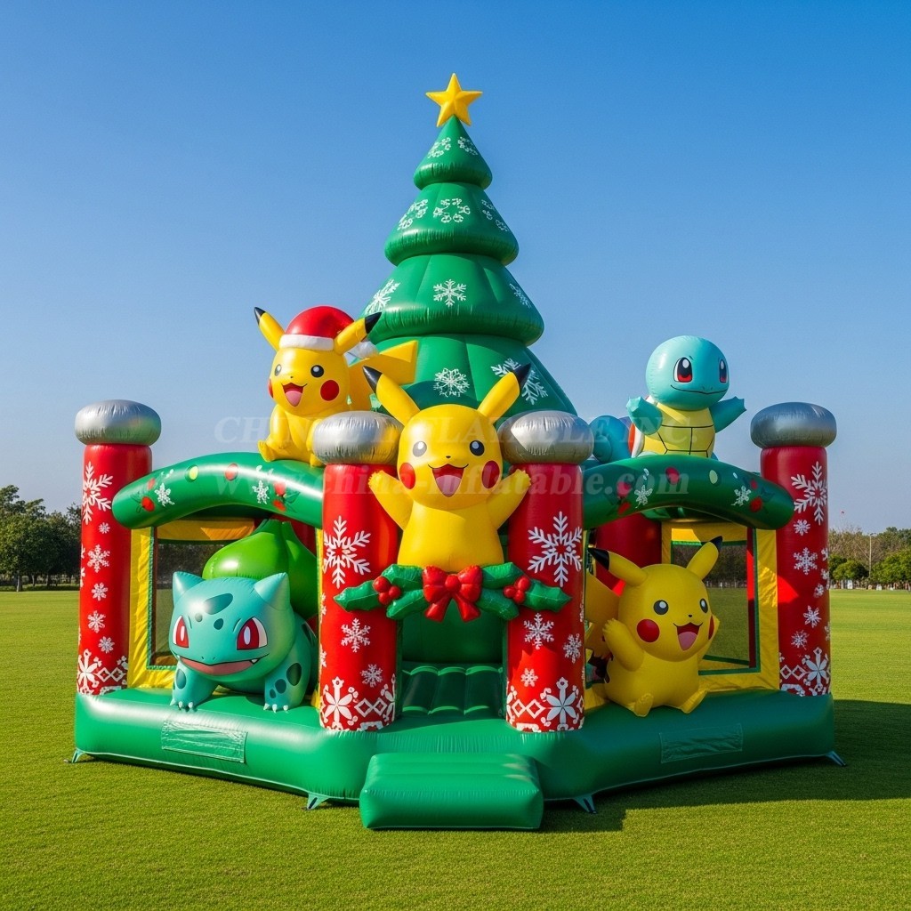 T2-8634 Pokémon Christmas Inflatable Bouncer