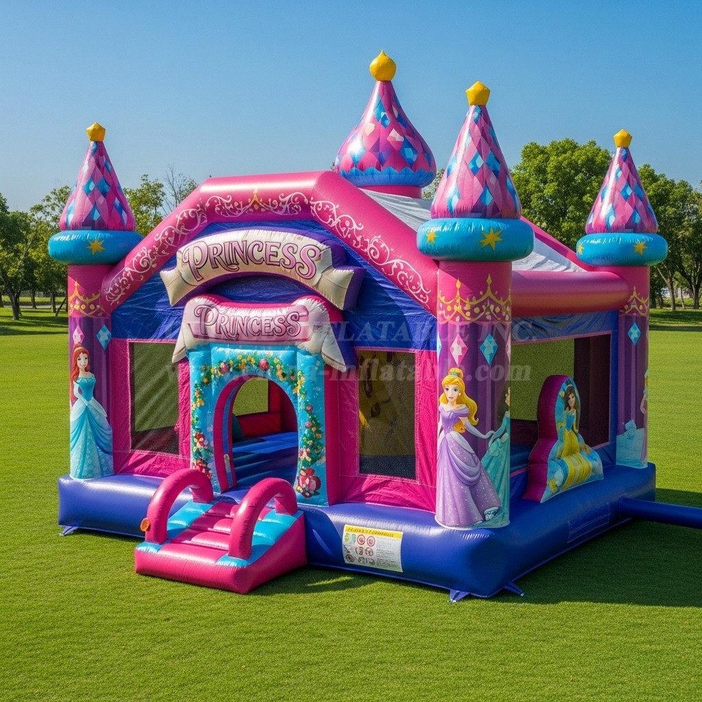 T2-8637 Princess Theme Inflatable Castles