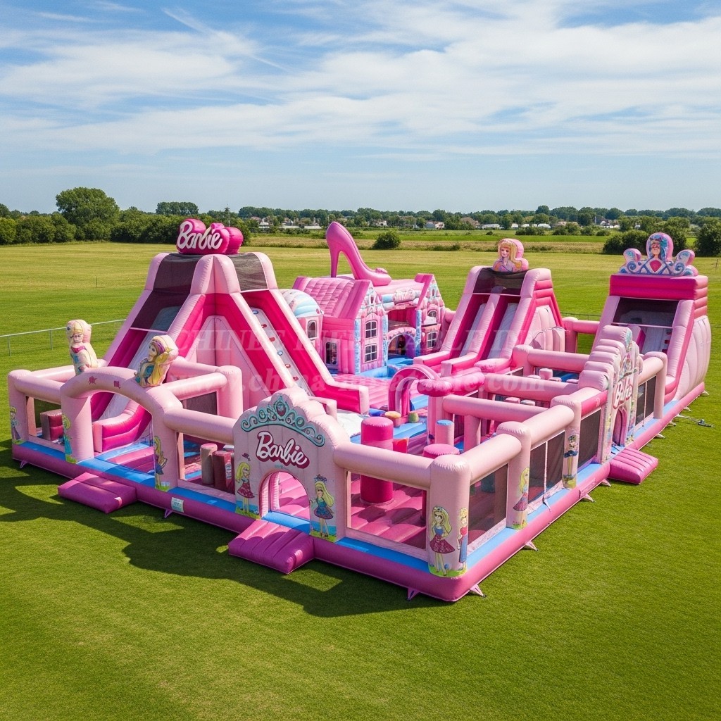 T6-6390 Barbie Theme Inflatable Funcity