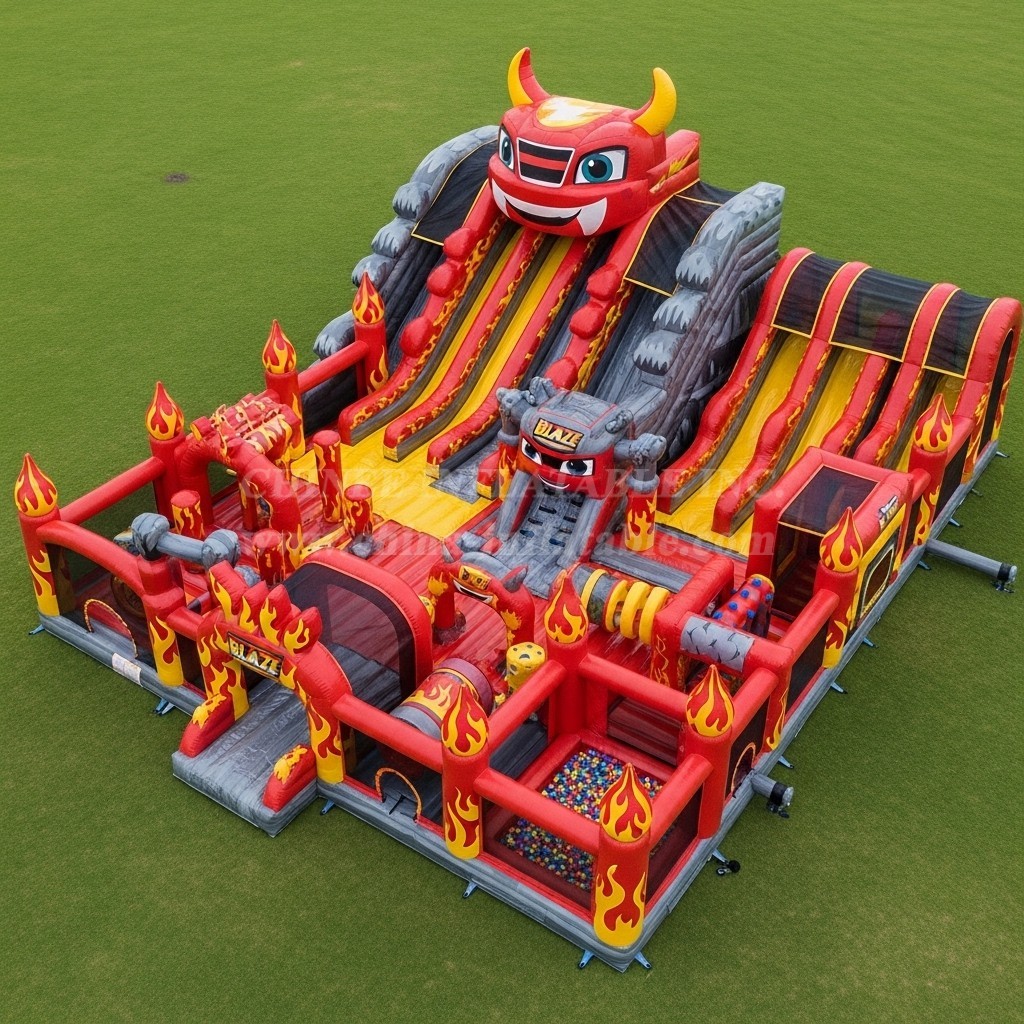 T6-6393 Blaze Monster Theme Inflatable Funcity