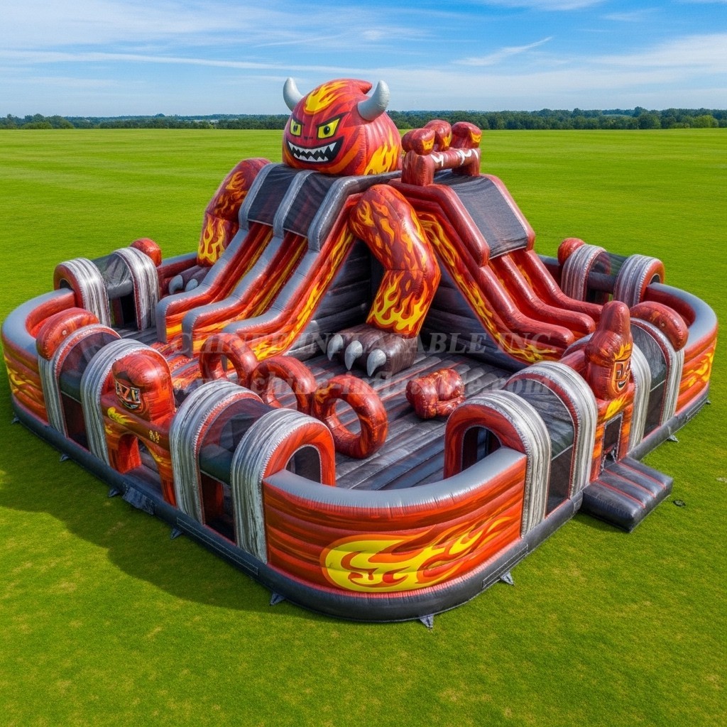 T6-6394 Blaze Monster Theme Inflatable Funcity